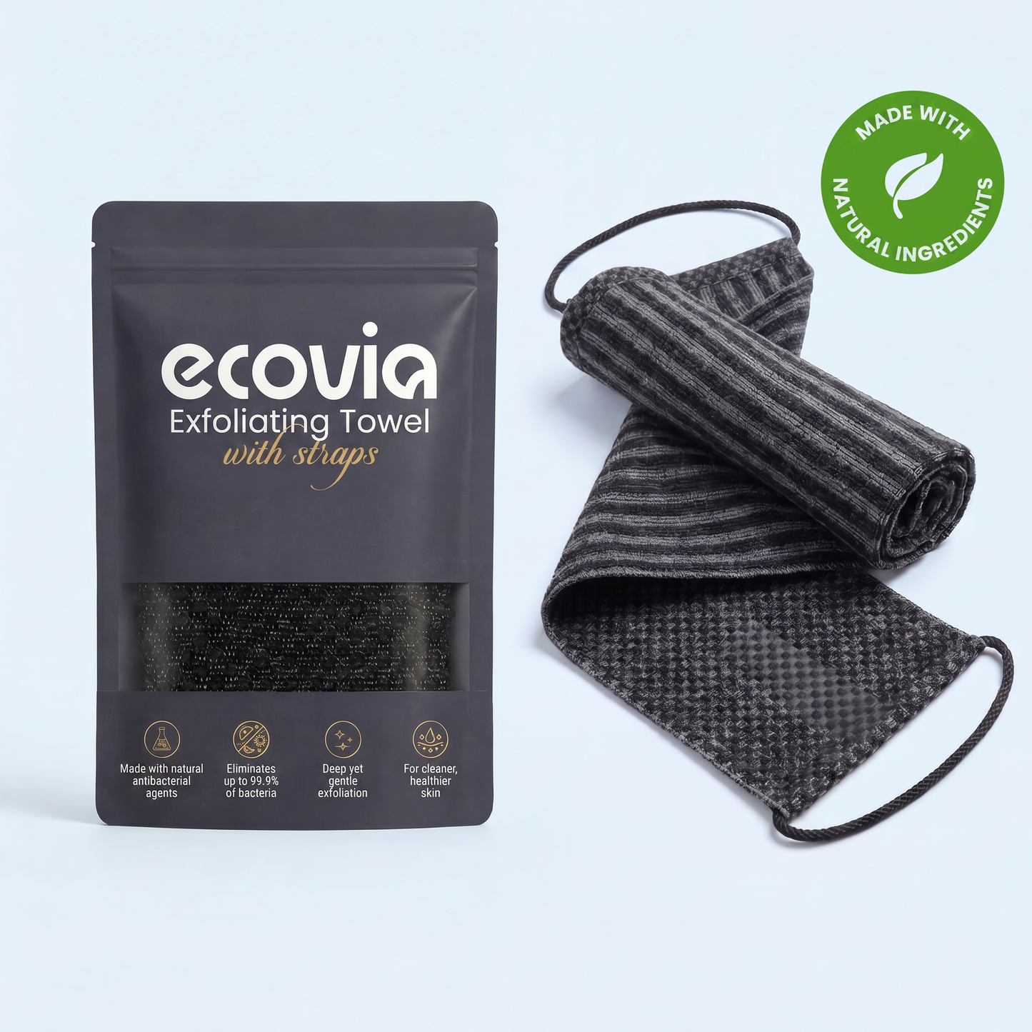 Toalla Exfoliante Ecovia con Asas