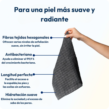 BodyClean® Toalla de ducha exfoliante Ecovia