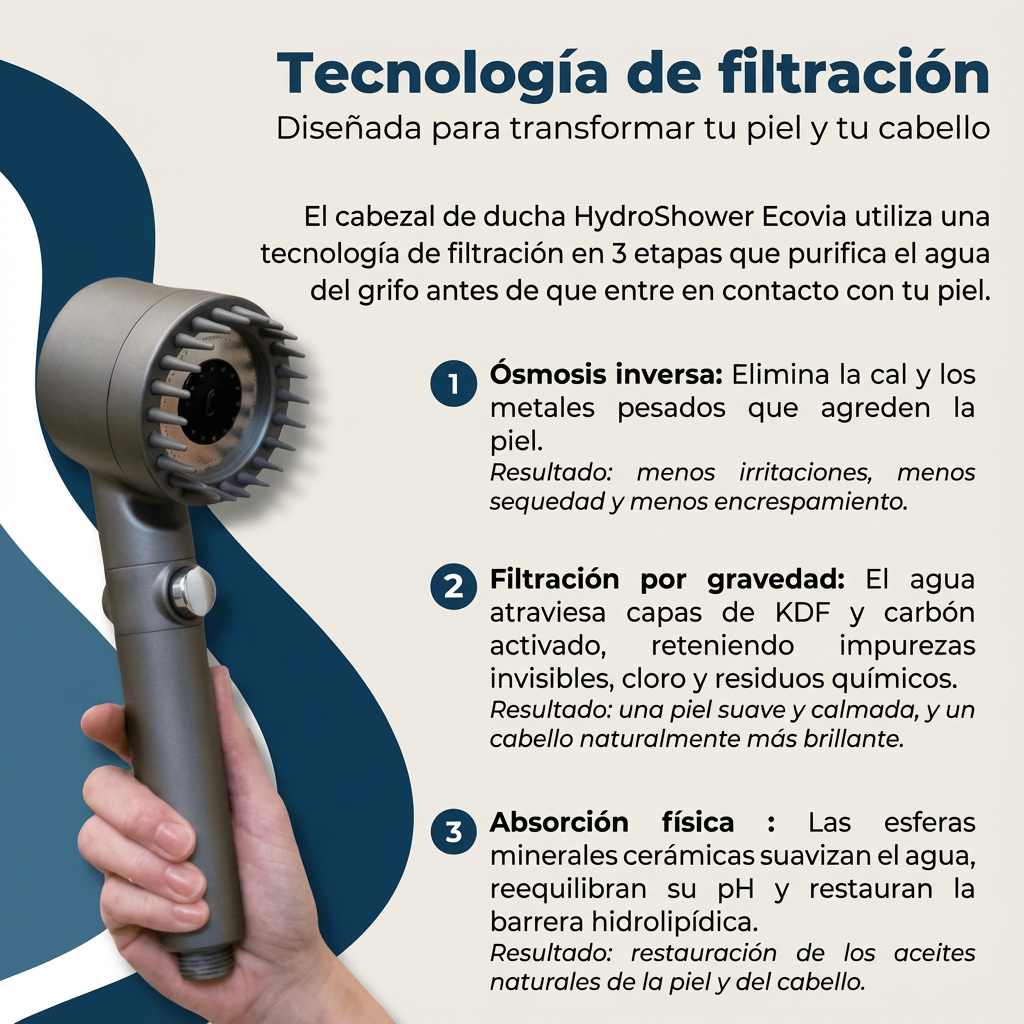 Cabezal de ducha 3 en 1 HydroShower®